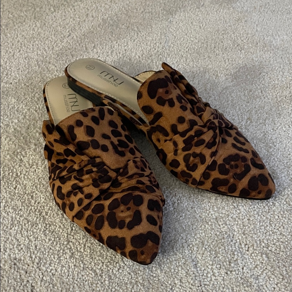 Leopard Print Mules